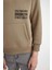Erkek Çocuk Cepli Yazı Baskılı Kapüşonlu Kalın Okul Sweatshirt C7567A824WN 3