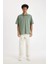Relax Fit Yazlık Poplin Kısa Kollu Gömlek D8352AX24HS 2