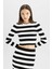Coool Slim Fit Dar Kesim Çizgili Bisiklet Yaka Triko Kazak X6888AZ24WN 3