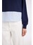 Relax Fit Bisiklet Yaka Etek Ucu Detaylı Basic Düz Sweatshirt D5747AX24AU 5