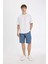 Regular Fit Düz Paça Gabardin Bermuda Şort C5397AX24SM 1