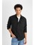%100 Pamuk Regular Fit Polo Yaka Basic Düz Uzun Kollu Gömlek B2654AX24AU 3