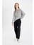 Regular Fit Bisiklet Yaka Selanik Kumaş Basic Düz Triko Kazak H6905AZ24WN 2