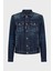 Logolu Streç Pamuklu Slim Fit Kot Ceket Erkek Kot Ceket S74AM1470 S30342 470 4