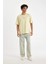 %100 Pamuk Comfort Regular Fit Rahat Kesim Bisiklet Yaka Sırt Baskılı Kısa Kollu Tişört C6142AX24AU 3