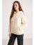 Abelia Kadın İçi Polarlı Yumuşacık Kalın Kumaşlı Kapüşonlu Comfort Fit Vanilya Sweatshirt 3