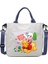 Karikatür Desen Ayı Kanvas Çanta Öğrenci Omuz Çantası Crossbody Çanta Çıkarılabilir Omuz Askısı Çanta Tote Çanta (Yurt Dışından) 1