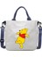 Karikatür Desen Ayı Kanvas Çanta Öğrenci Omuz Çantası Crossbody Çanta Çıkarılabilir Omuz Askısı Çanta Tote Çanta (Yurt Dışından) 1