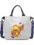 Karikatür Desen Ayı Kanvas Çanta Öğrenci Omuz Çantası Crossbody Çanta Çıkarılabilir Omuz Askısı Çanta Tote Çanta (Yurt Dışından) 1