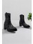 25104752K Siyah Deri Kadın Casual Günlük Bot 4