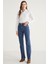 Ethiquet Sintia Kadın Slim Fit Crop Likralı Poplin Beyaz Gömlek 4