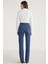 Ethiquet Sintia Kadın Slim Fit Crop Likralı Poplin Beyaz Gömlek 5