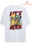 Lets Rock Baskılı Unisex Oversize Tişört 3