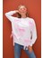 Pembe Fiyonklu Yeni Sezon Basic Sweatshırt 1