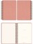 A5 15X21 cm Spiralli Keten Not Defteri Pembe 3