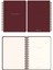 A5 15X21 cm Spiralli Keten Not Defteri Bordo 3