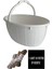 Balkon Sepeti 14,5 Lt Oval + 1 Adet 10 mt Ip Hediye Ölçü =41,5*29*19,5 cm Bakkal Sepeti Yeni Beyaz 1