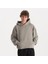 Erkek Gri %100 Organik Pamuk Kanguru Cepli Kapüşonlu Oversize Sweatshirt 1