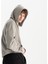 Erkek Gri %100 Organik Pamuk Kanguru Cepli Kapüşonlu Oversize Sweatshirt 3