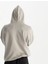 Erkek Gri %100 Organik Pamuk Kanguru Cepli Kapüşonlu Oversize Sweatshirt 4