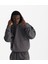 Erkek Füme %100 Organik Pamuk Kanguru Cepli Kapüşonlu Oversize Sweatshirt 2