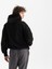 Erkek Siyah %100 Organik Pamuk Kanguru Cepli Kapüşonlu Oversize Sweatshirt 4
