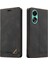 Oppo A78 4g Premium Deri Premium Deri Kickstand Iki Kart Için Kılıf (Yurt Dışından) 4