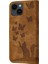 IPhone 15 Için Kılıf Artı Kart Cep Tutucu Kapak Cüzdan Kılıf Kabartmalı (Yurt Dışından) 5