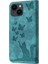 IPhone 15 Için Kılıf Artı Kart Cep Tutucu Kapak Cüzdan Kılıf Kabartmalı (Yurt Dışından) 5
