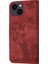 IPhone 15 Için Kılıf Artı Kart Cep Tutucu Kapak Cüzdan Kılıf Kabartmalı (Yurt Dışından) 1
