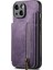 IPhone 14 Için Kılıf Katlanabilir Arka Kapak Standı Fonksiyonu Vintage Fermuar Cüzdan (Yurt Dışından) 3