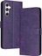 Samsung Galaxy S24 Saf Renk Pu Deri Kickstand ile Flip Case (Yurt Dışından) 1