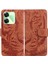 Realme C61 Kickstand Koruyucu Kabartmalı Sevimli Kaplan Deri Için Flip Case (Yurt Dışından) 1