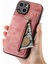 IPhone 14 Için Kılıf Katlanabilir Arka Kapak Standı Fonksiyonu Vintage Fermuar Cüzdan (Yurt Dışından) 2