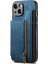 IPhone 14 Için Kılıf Katlanabilir Arka Kapak Standı Fonksiyonu Vintage Fermuar Cüzdan (Yurt Dışından) 4