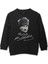 Atatürk Gazi Mustafa Kemal Kalpaklı Baskılı Çocuk Sweatshirt Siyah Sweat 1