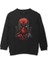 Deadpool Marvel Spiderman Hulk Iron Man Film Movie Baskılı Çocuk Sweatshirt Siyah Sweat 1