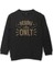 Çocuk Sweatshirt Positive Vibes Only Baskılı Siyah Sweat 1