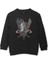Vikings Ragnar Lothbrok Vikingler Savaşçı Baskılı Çocuk Sweatshirt Siyah Sweat 1