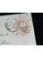 Ingiltere Klasik Dönem 1879 Victoria Dönemi Pink Penny Kendinden Pullu Antiye Zarf Varış Damgalı 3