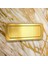 38*17 cm Ebatlarında Altın Sarısı Sunum Tepsisi, Dayanıklı Gold Sarısı Çay Kahve Sunum Tepsisi 1