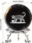 Dekoratif Metal Ayaklı Kedi Tasarımlı 3D Cam Küre 6cm 2