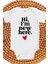 Hi I'm New Here Kalpli Tasarımlı Bebek Zıbın Hi I'm New Here Baby Bodysuit With Heart Design 1