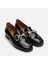 01Ayh290990A100 Deri Siyah Kadın Loafer 2