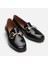 01Ayh290990A100 Deri Siyah Kadın Loafer 3