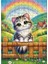 Ahşap Mdf Puzzle Yapboz Çitlerdeki Kedi 120 Parça 25*35 cm 1