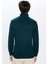 Erkek Slim Fit Dar Kesim Armürlü Fermuarlı Yeşil Dik Yaka Kazak 5
