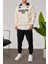 Monano Yakası Fermuarlı Krem Sweatshirt 3