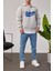 College Yakası Fermuarlı Gri Sweatshirt 3