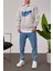 College Yakası Fermuarlı Gri Sweatshirt 4